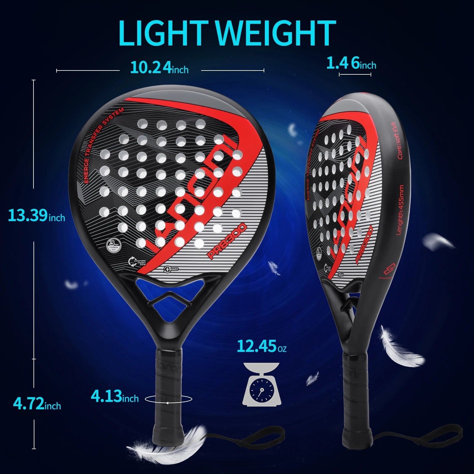 image-IANONI Carbon Fiber Padel Racket PR8300