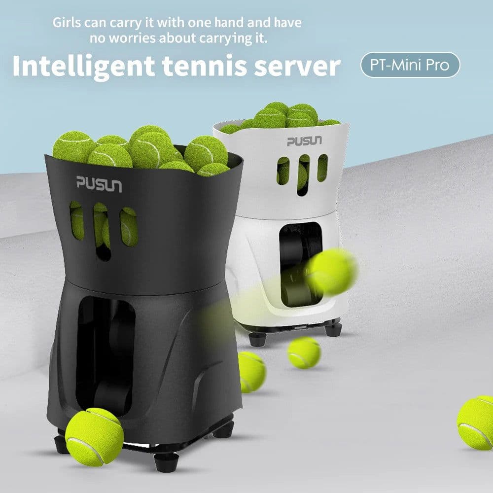 image-PUSUN Tennis Ball Machine PT-Mini-Pro 65+ Capacity