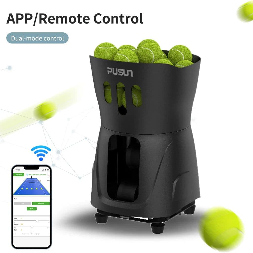 image-PUSUN Tennis Ball Machine PT-Mini-Pro 65+ Capacity