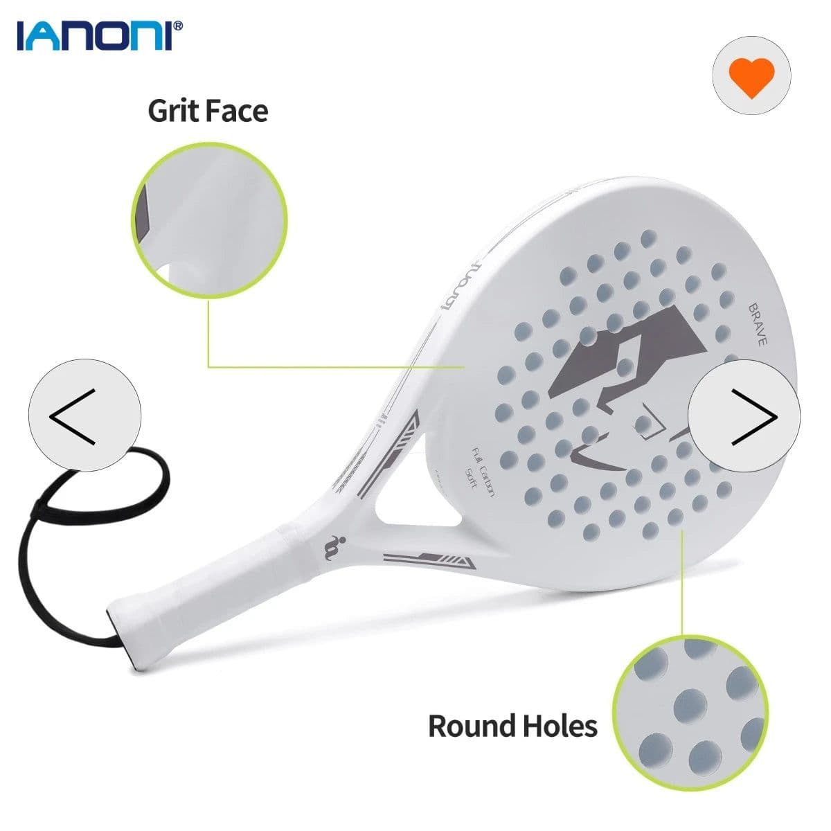 image-IANONI Carbon Fiber Padel Racket PR660_1