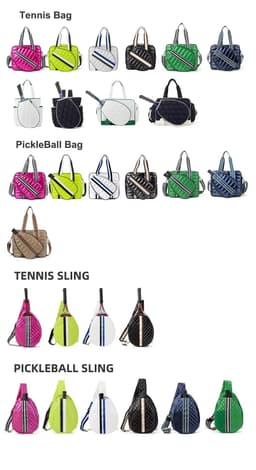 image-Women's Pickleball Tennis Racket Bag Water Resistant