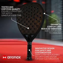 image-Arronax Professional 18K Carbon Padel Racket with EVA Core