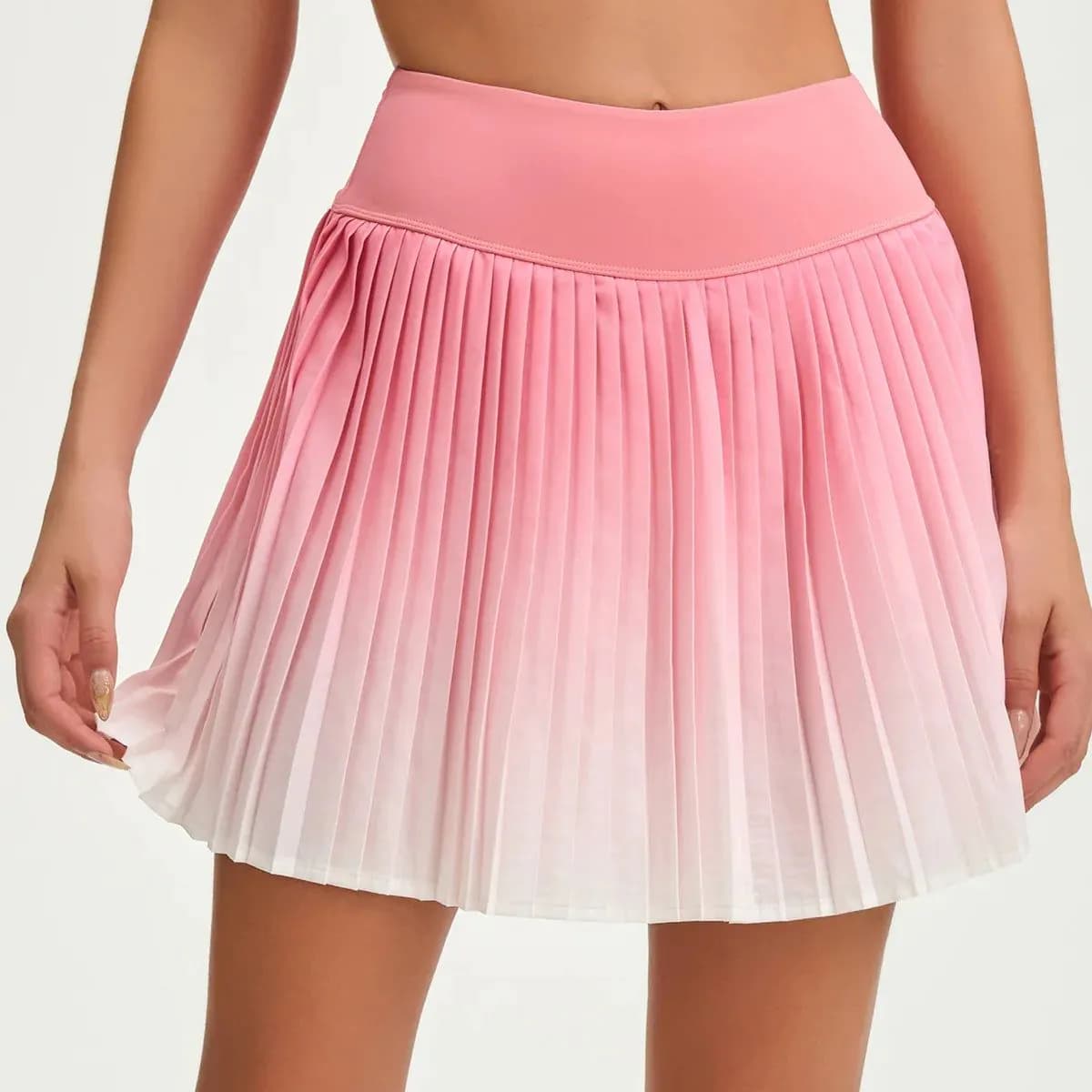 image-Women's Quick Dry Tennis Skirt with Built-in Shorts DQ026-KY