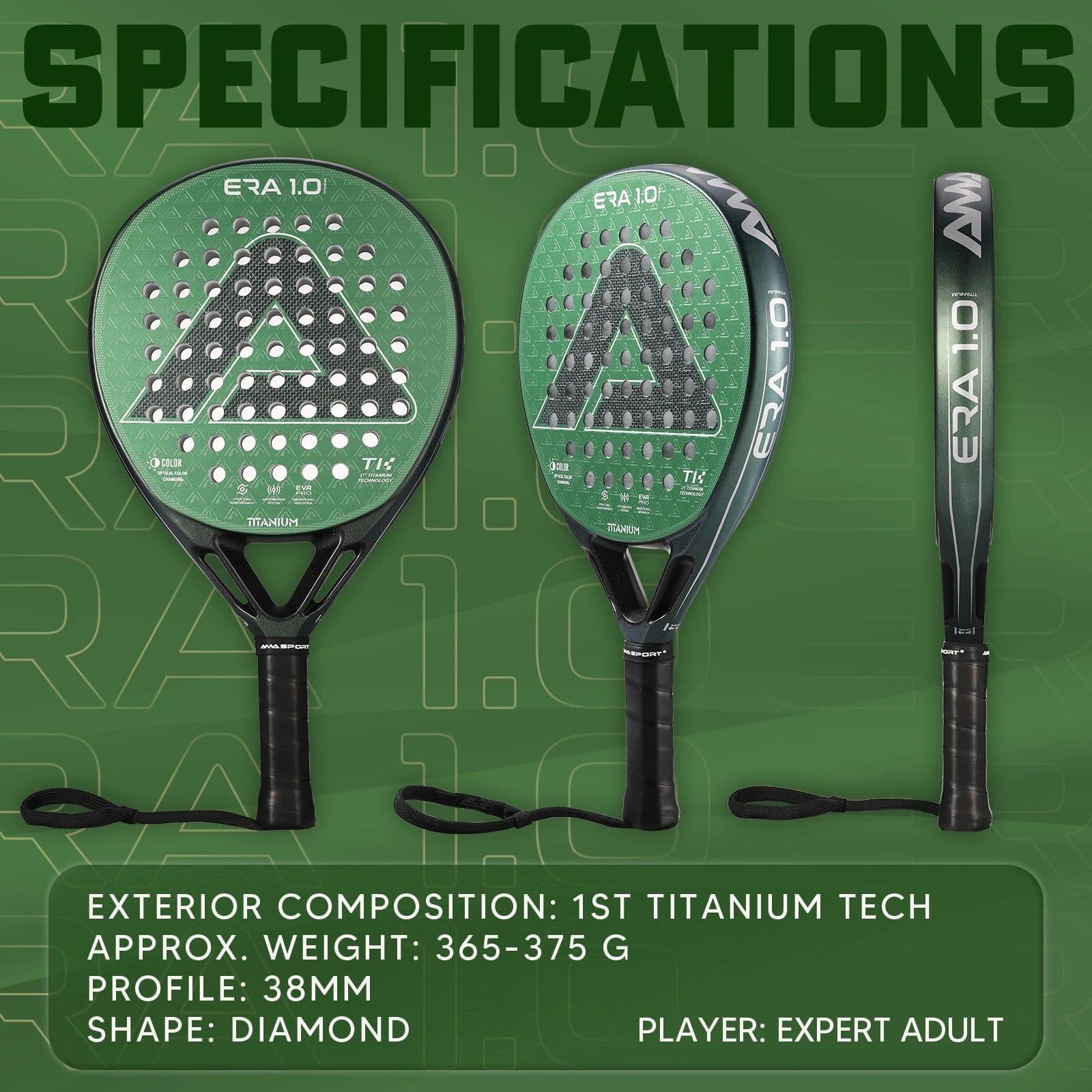 image-AMA Sport ERA 1.0 Titanium Padel Racket JP93
