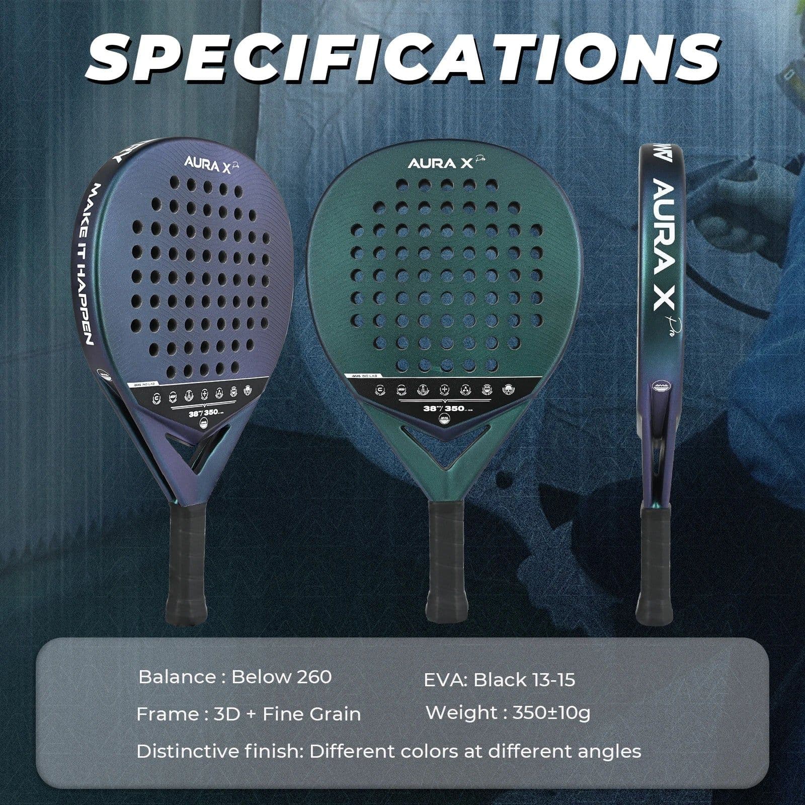 image-AMA SPORT PTR-Aura P16 Carbon Fiber Padel Racket