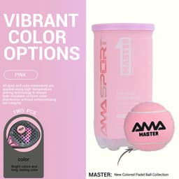 image-AMA SPORT Padel Ball Pro Pink 65mm