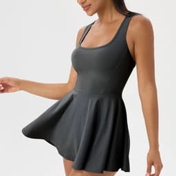 image-Women's Athletic Tennis Dress Skirt with Pockets