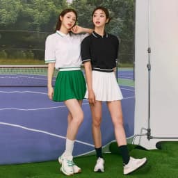 image-Women's Polo Shirt Skirt Set Custom Logo LN31+LN32-BS