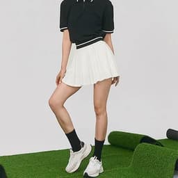 image-Women's Polo Shirt Skirt Set Custom Logo LN31+LN32-BS