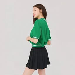 image-Women's Polo Shirt Skirt Set Custom Logo LN31+LN32-BS