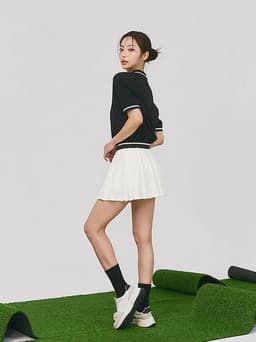 image-Women's Polo Shirt Skirt Set Custom Logo LN31+LN32-BS