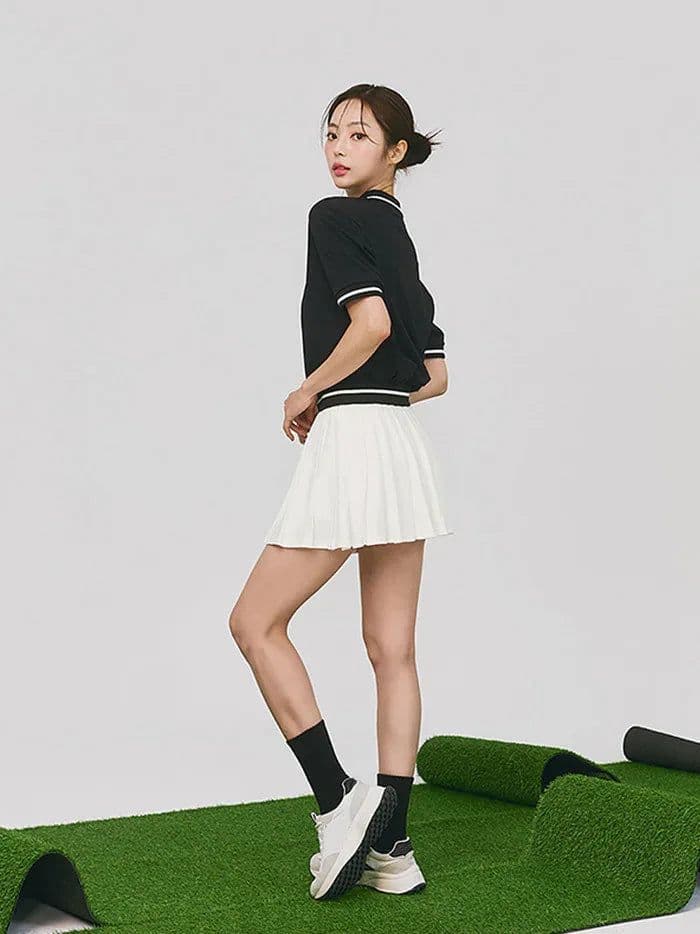 image-Women's Polo Shirt Skirt Set Custom Logo LN31+LN32-BS