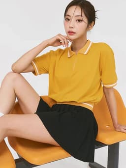 image-Women's Polo Shirt Skirt Set Custom Logo LN31+LN32-BS