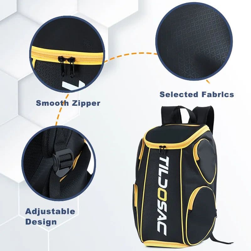 image-Large Capacity Sports Backpack for Badminton Tennis Pickleball