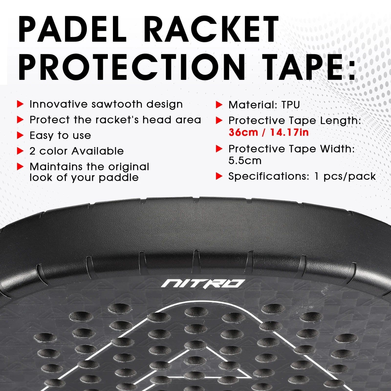 image-AMA SPORT FP04 Padel Racket Protector Tape