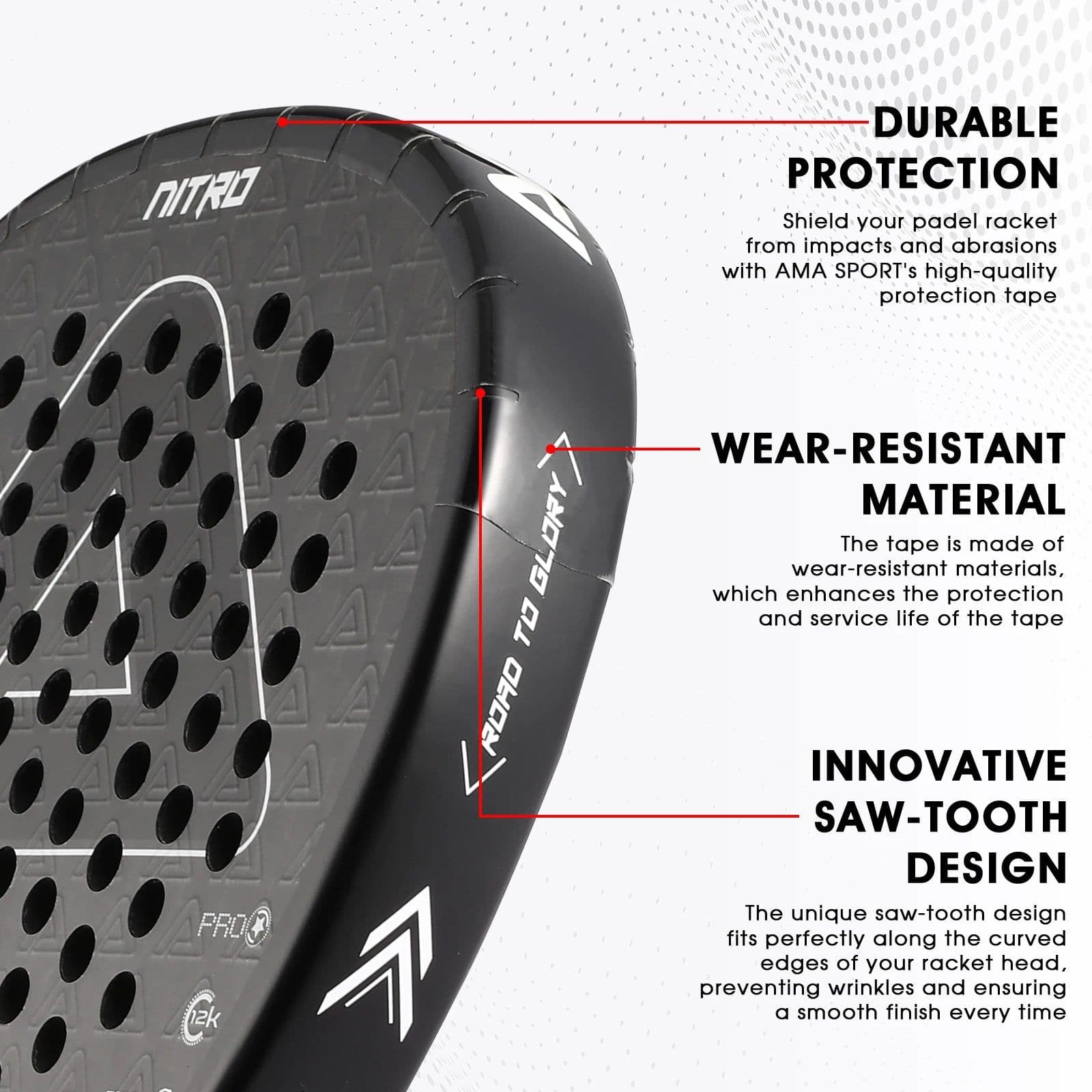 image-AMA SPORT FP04 Padel Racket Protector Tape
