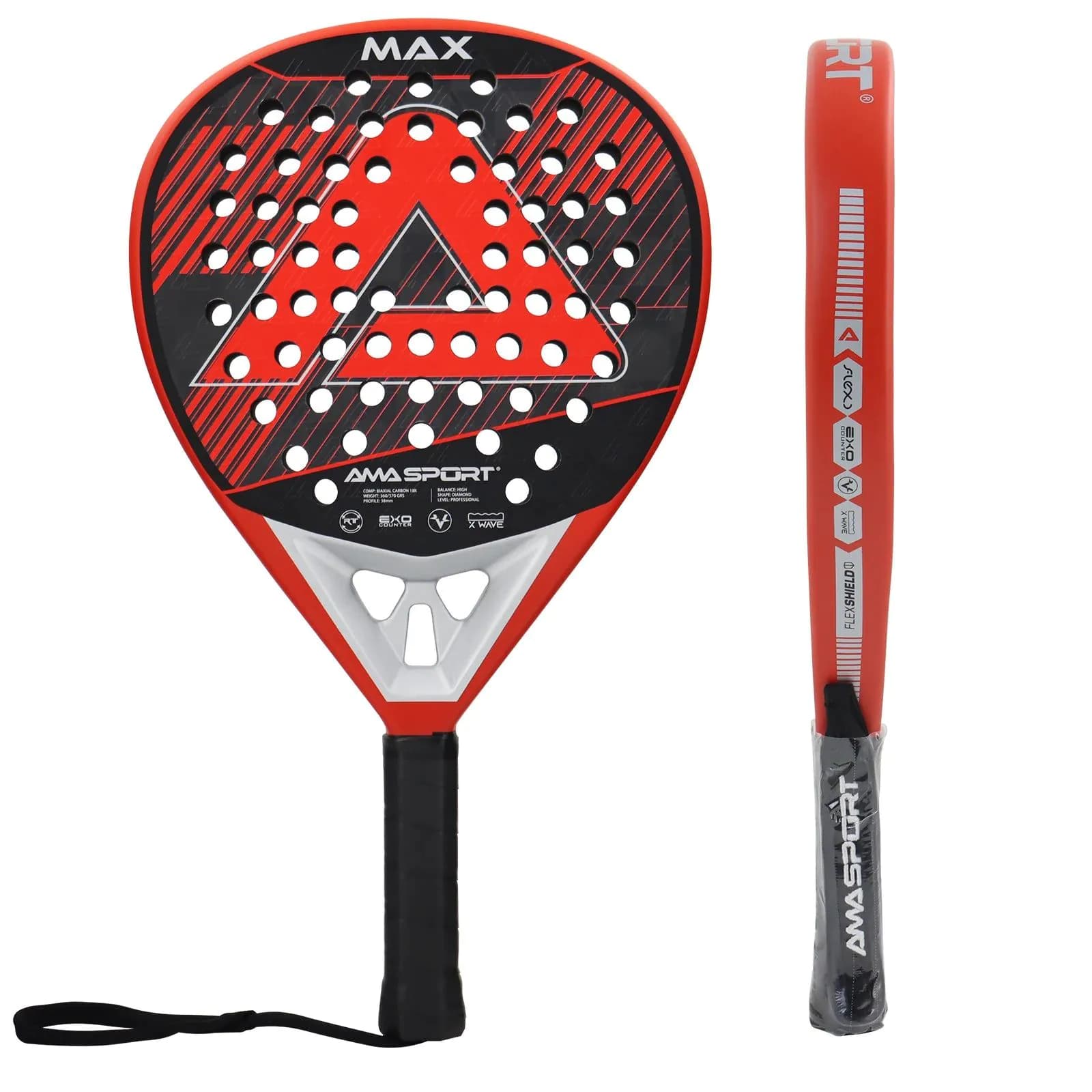 image-AMASPORT MAX P101 18K Carbon Fiber Padel Racket