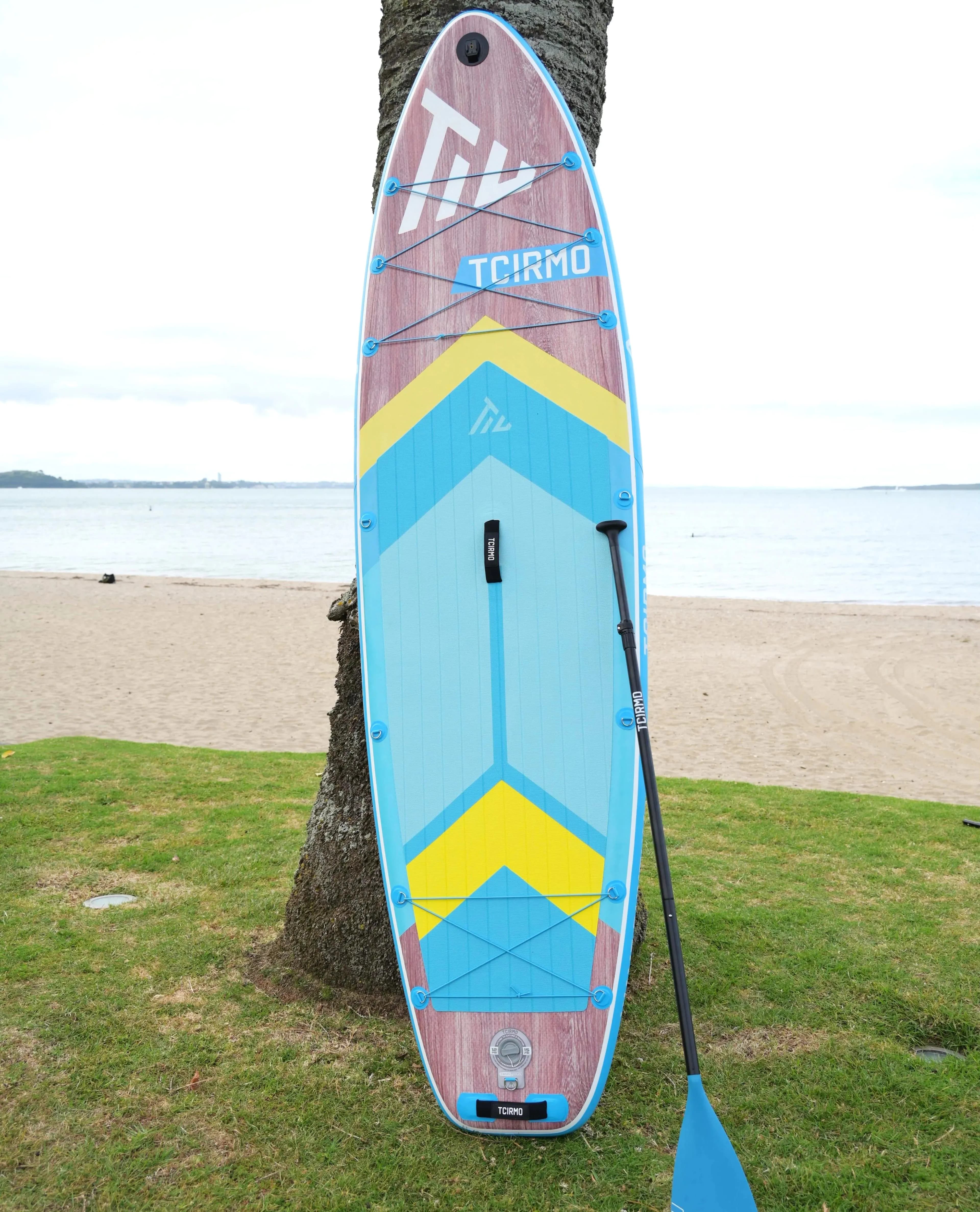 image-P.F. Inflatable SUP Board 10'6" x 33" Wood Grain