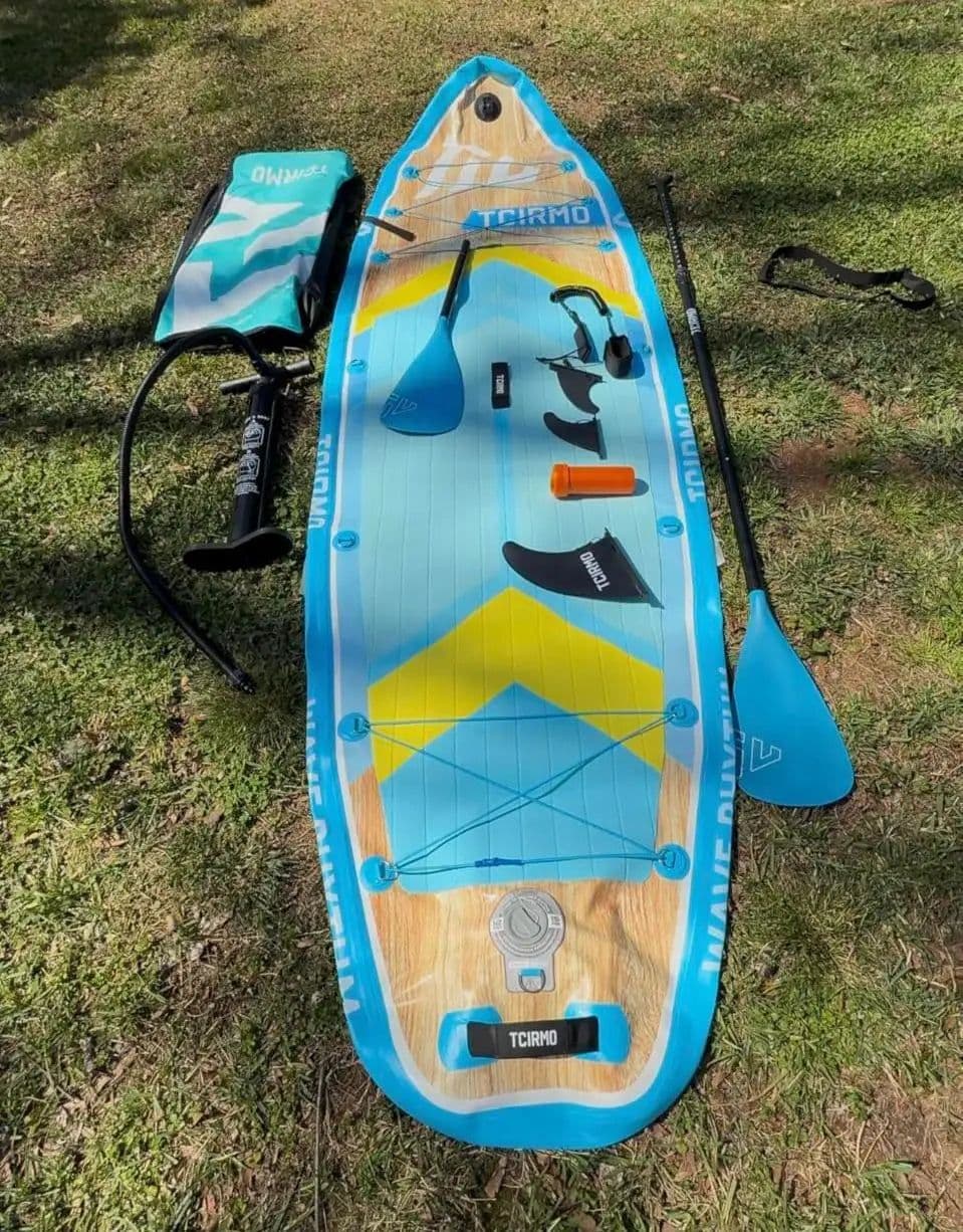 image-P.F. Inflatable SUP Board 10'6" x 33" Wood Grain