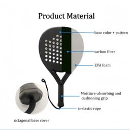 image-Weifengda Carbon Fiber 36mm Diamond Padel Paddle