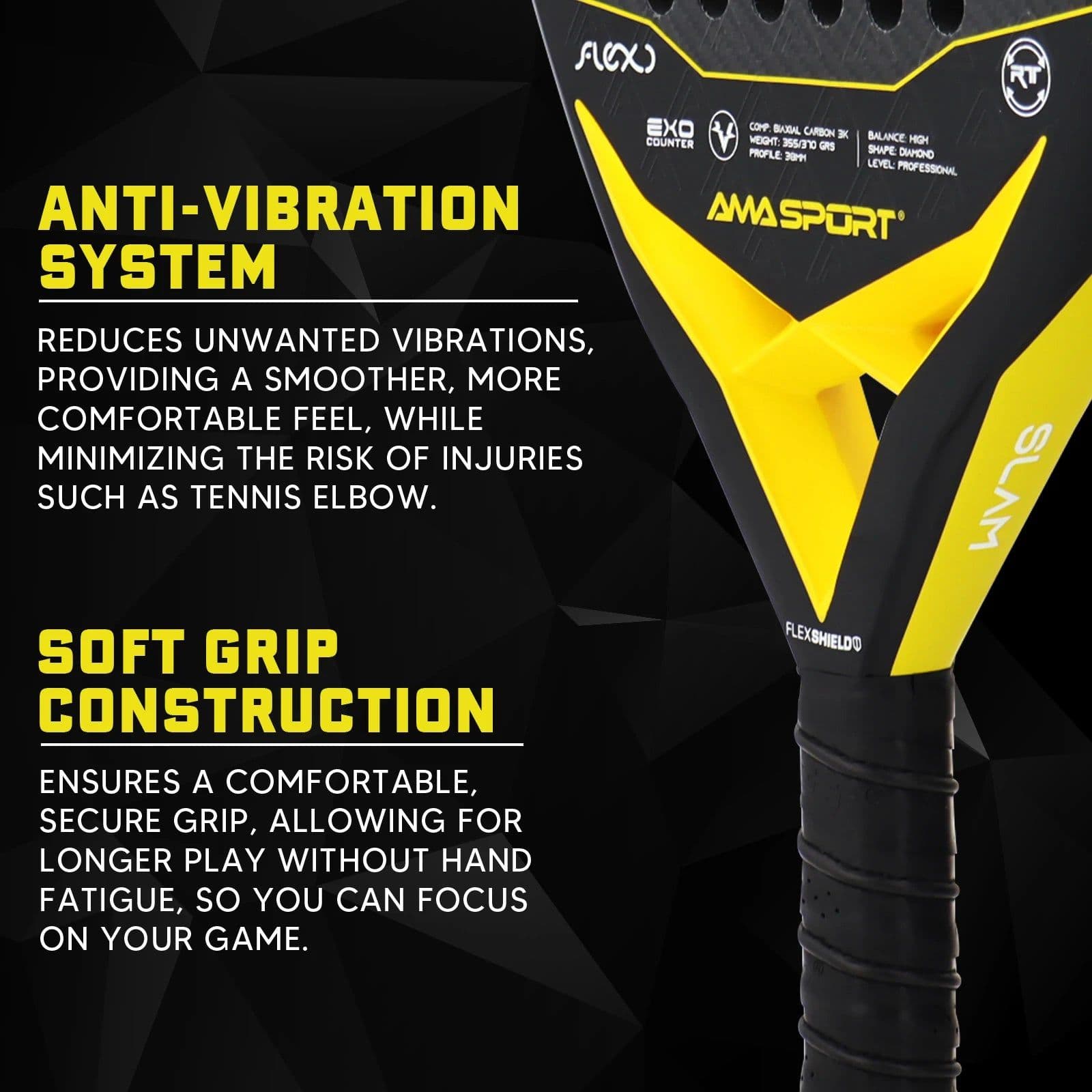 image-AMA SPORT P99 3K Carbon Fiber Padel Racket
