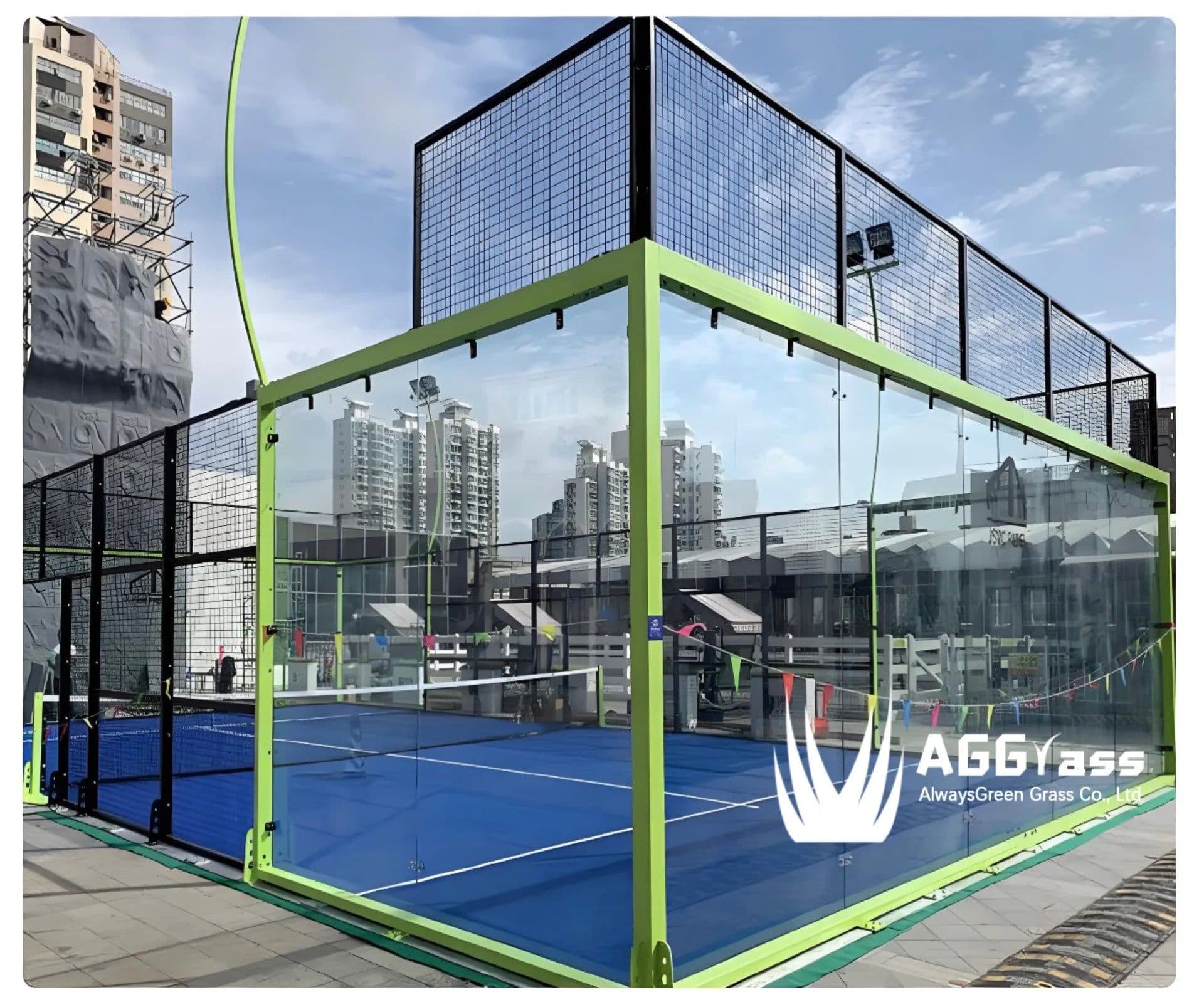 image-AlwaysGreen Padel Court 20x10M Steel Artificial Grass