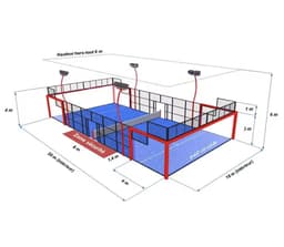 image-AlwaysGreen Padel Court 20x10M Steel Artificial Grass