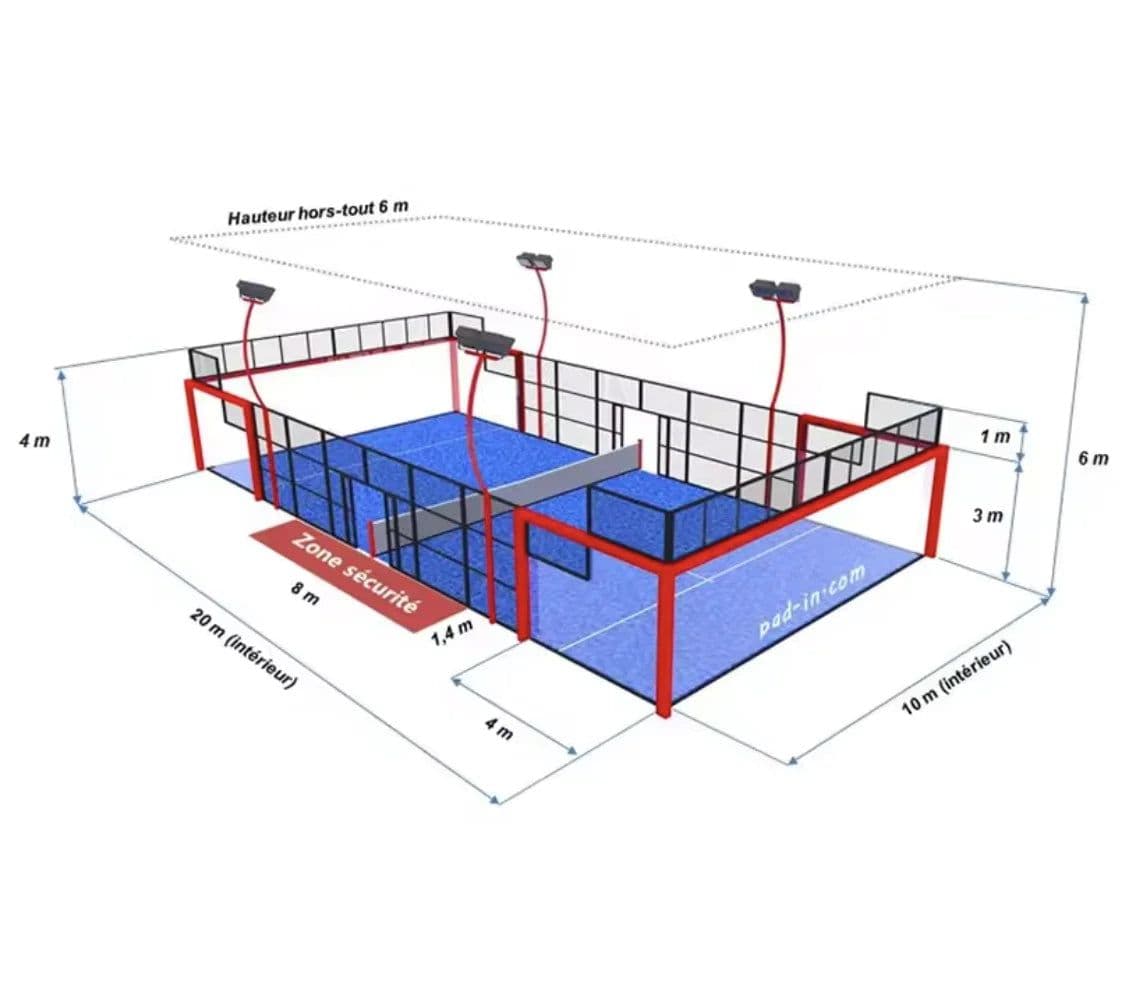 image-AlwaysGreen Padel Court 20x10M Steel Artificial Grass