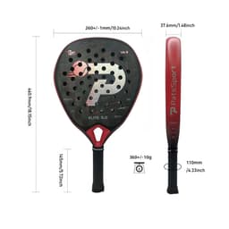 image-PatsSport 24K Carbon Fiber Padel Racket 260 Diamond