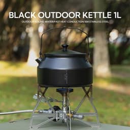 image-Campingmoon Stainless Steel Camping Kettle 1L