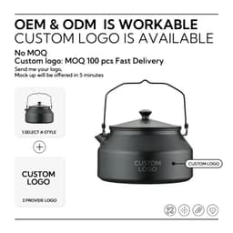 image-Campingmoon Stainless Steel Camping Kettle 1L
