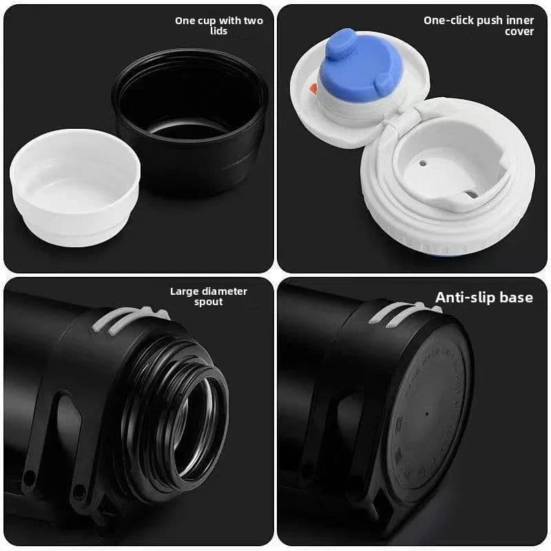 image-4L Stainless Steel Vacuum Thermos Flask, 48H Heat Retention