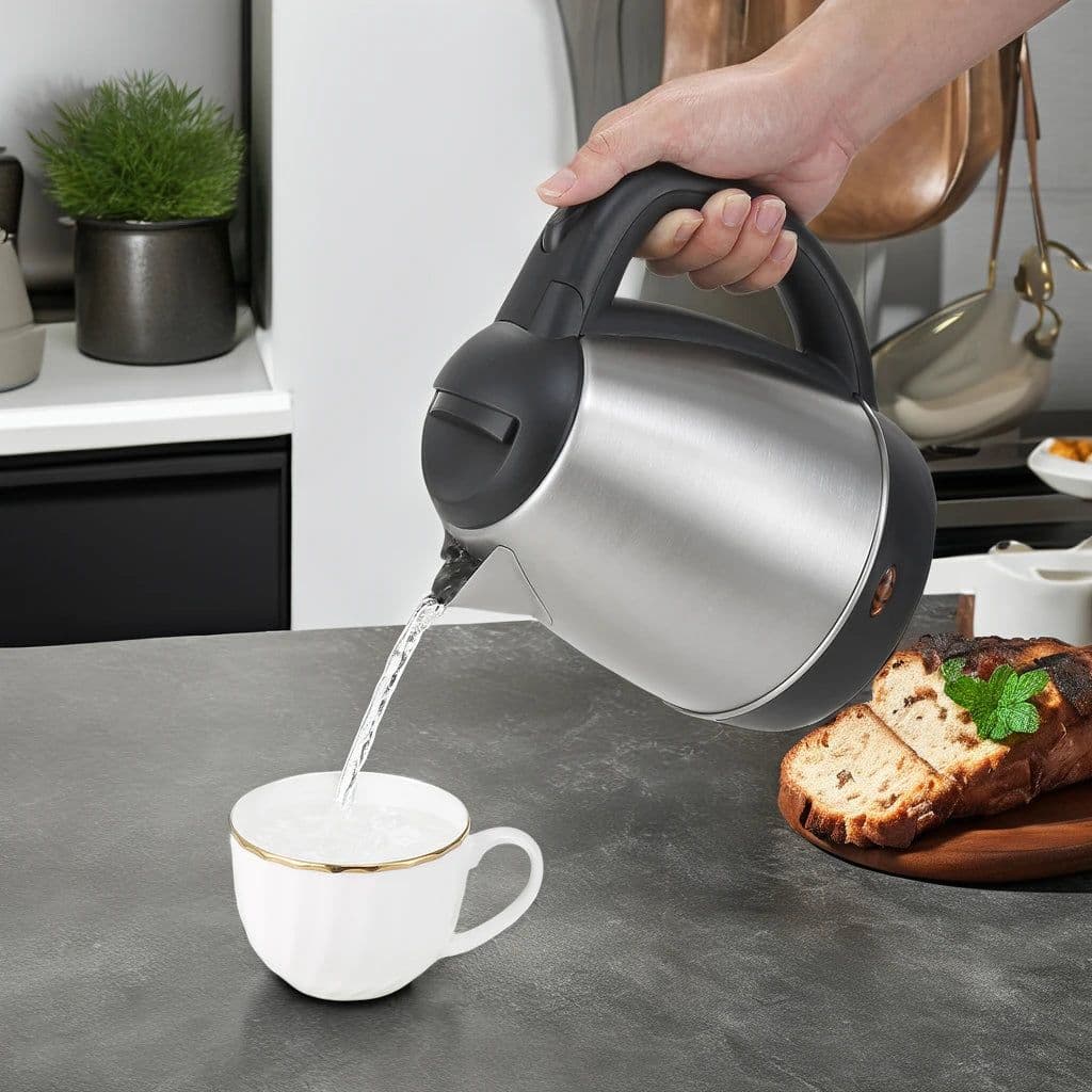 image-Ousheng Cordless Electric Kettle 1.2L Stainless Steel
