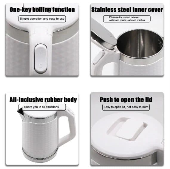 image-Cordless Electric Kettle KE03001 1500W Stainless Steel