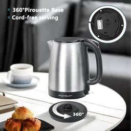 image-Aigostar Stainless Steel Portable Kettle 1.7L 2200W