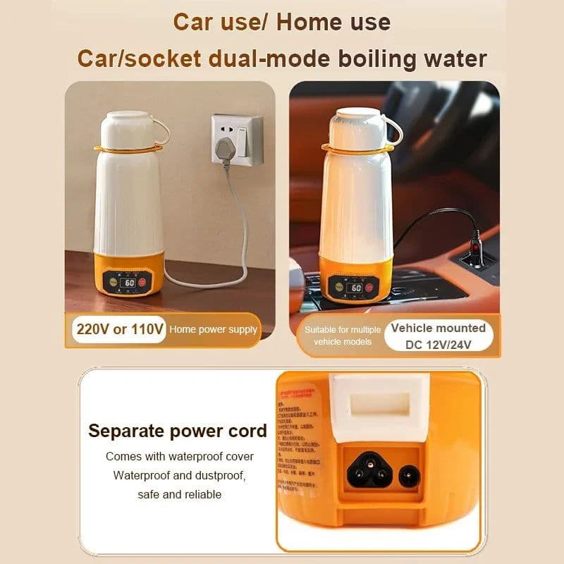 image-Jingpeng Portable Electric Kettle 1L 12V/110V Car Home