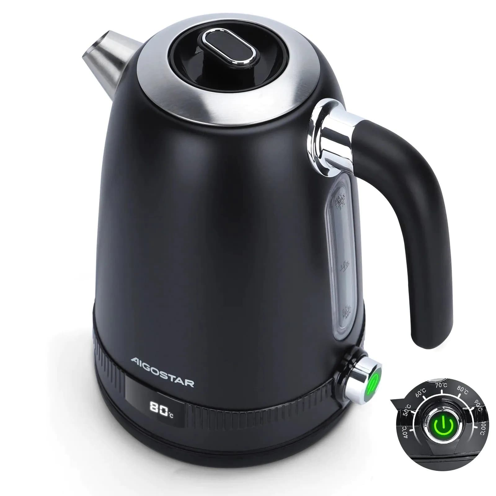 image-Aigostar 1.7L Electric Kettle 2200W Stainless Steel