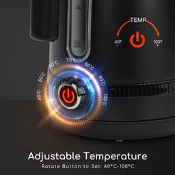 image-Aigostar 1.7L Electric Kettle 2200W Stainless Steel