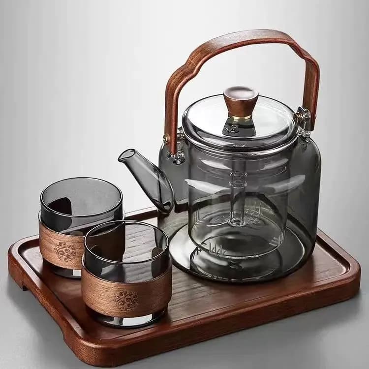 image-Glass Teapot High-Temperature Resistant Large Capacity