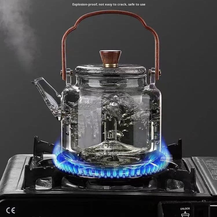 image-Glass Teapot High-Temperature Resistant Large Capacity