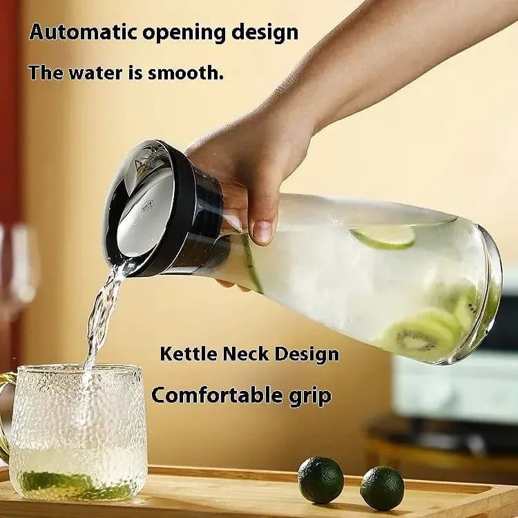 image-Hxglass 1.1L Heat-Proof Glass Kettle with Lid HLZ5218