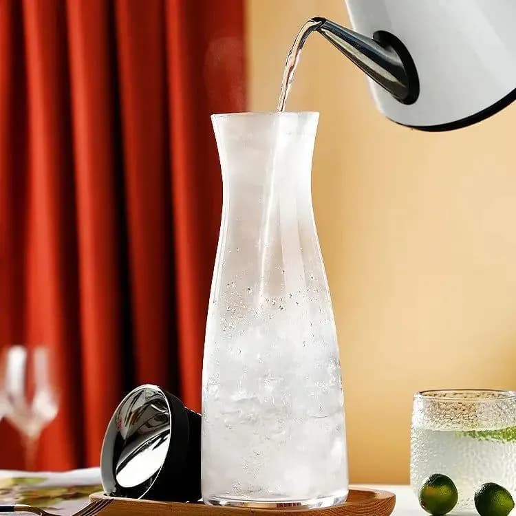 image-Hxglass 1.1L Heat-Proof Glass Kettle with Lid HLZ5218