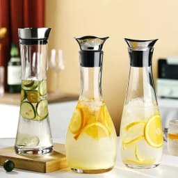 image-Hxglass 1.1L Heat-Proof Glass Kettle with Lid HLZ5218