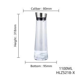 image-Hxglass 1.1L Heat-Proof Glass Kettle with Lid HLZ5218