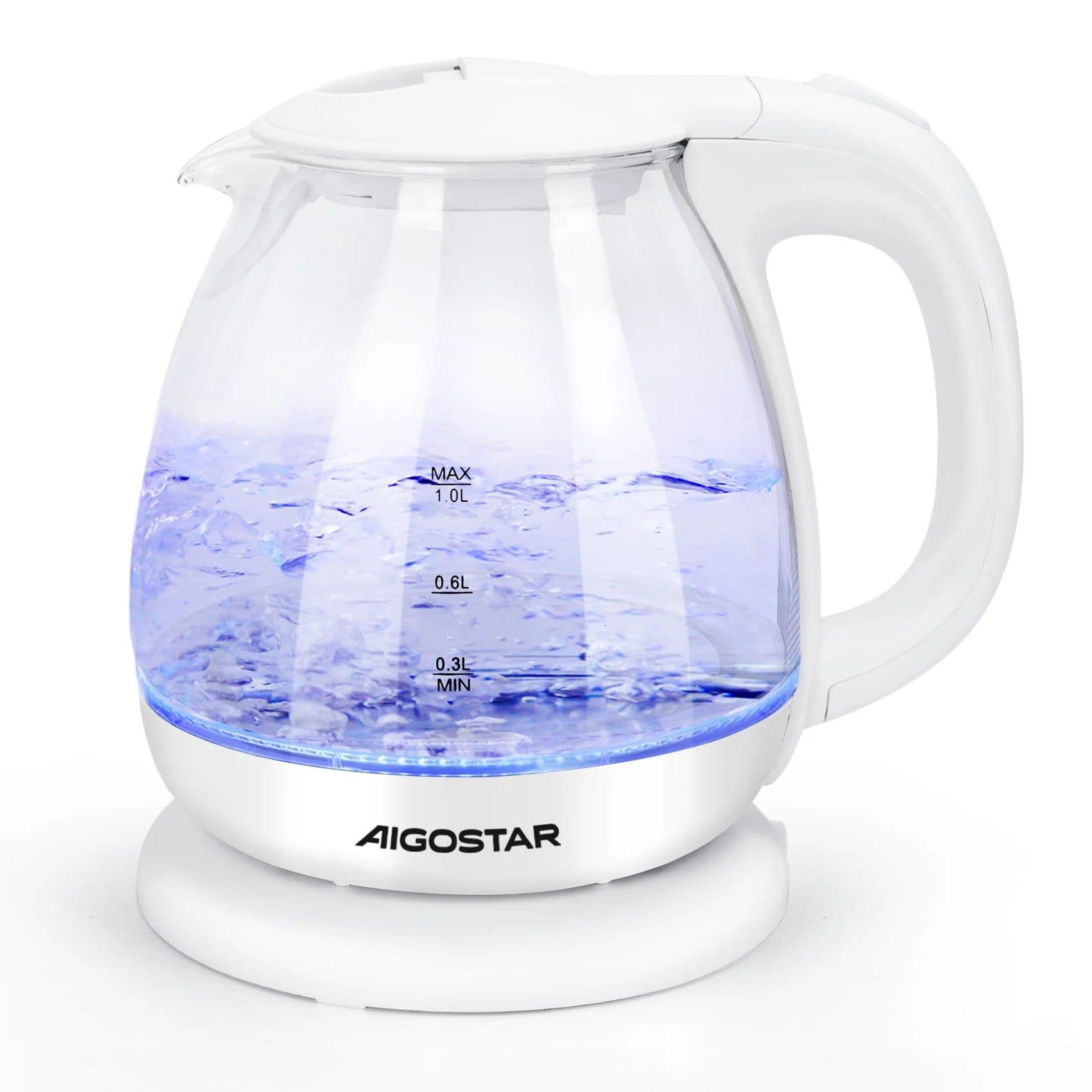 image-Aigostar Cordless Kettle Stainless Steel 1L 2200W