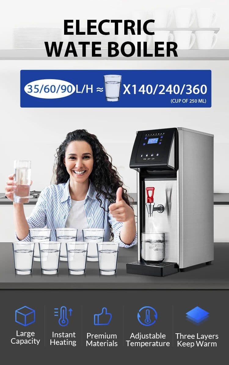 image-Hejiang 30L Electric Water Boiler Stainless Steel
