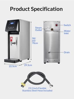 image-Hejiang 30L Electric Water Boiler Stainless Steel
