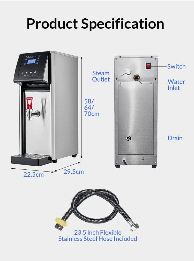 image-Hejiang 30L Electric Water Boiler Stainless Steel