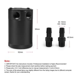 image-Universal Oil Catch Can 500ml Aluminum Baffled 2-Port