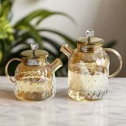 image-Hxglass Amber Borosilicate Glass Water Pitcher